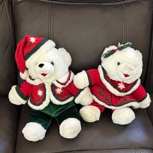 Dan Dee Snowflake Stuffed Teddy Bear Boy and Girl Set from the holiday
